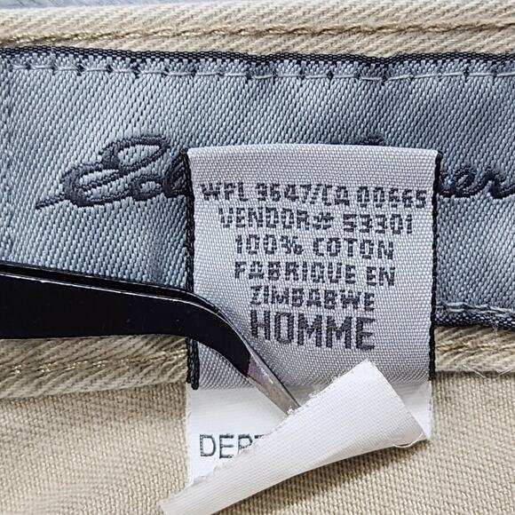 Eddie Bauer Jeans Mens 40X34 Tan Beige Stretch Denim Straight Leg Casual Preppy - Picture 7 of 14